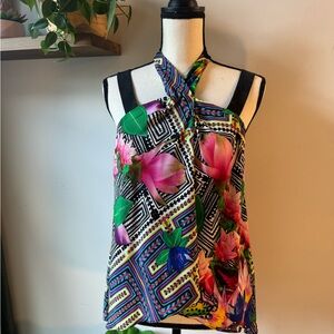 Nicole Miller multicolored silk blouse size small